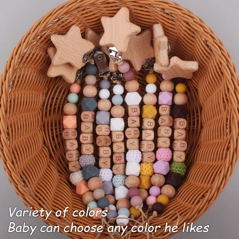 

Silicone Baby Teether Toy Teething Soothie Paci Clips Teether for Baby