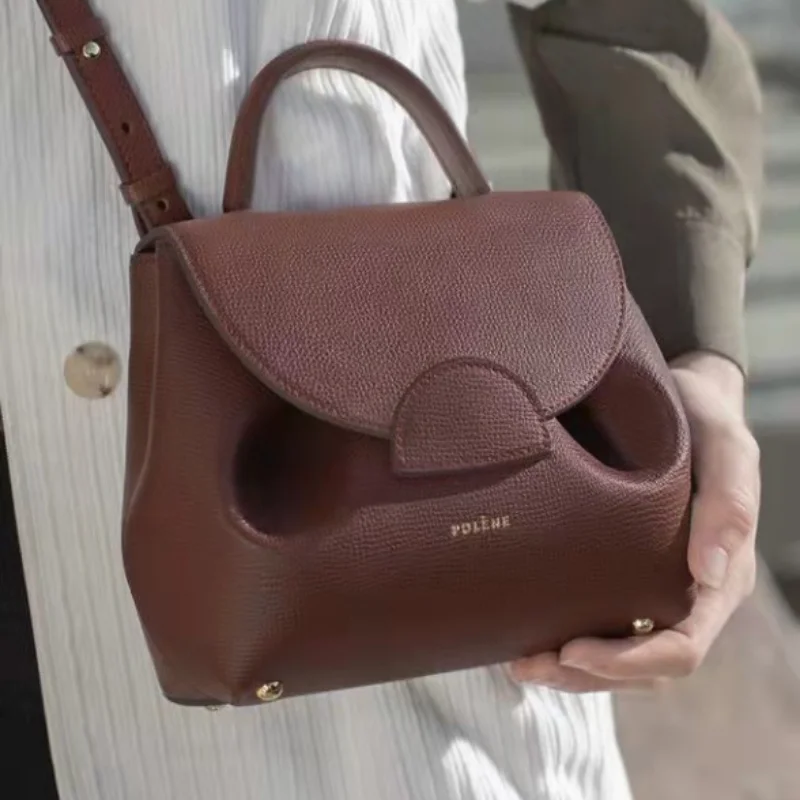 

2023 New Fashion arrivals France Polene Bag Women's French Design Light Luxury Single Shoulder Bag Female Leather CrossBody Bags