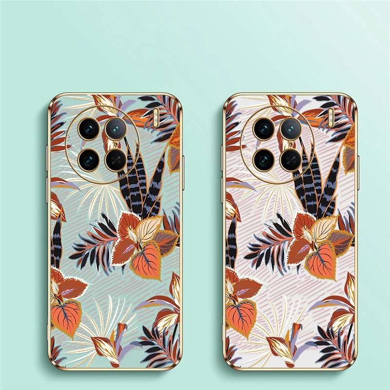 Чехол для телефона с цветочным узором Vivo U20 U10 U3X U3 U1 T1 Pro 5G Индия силиконовый