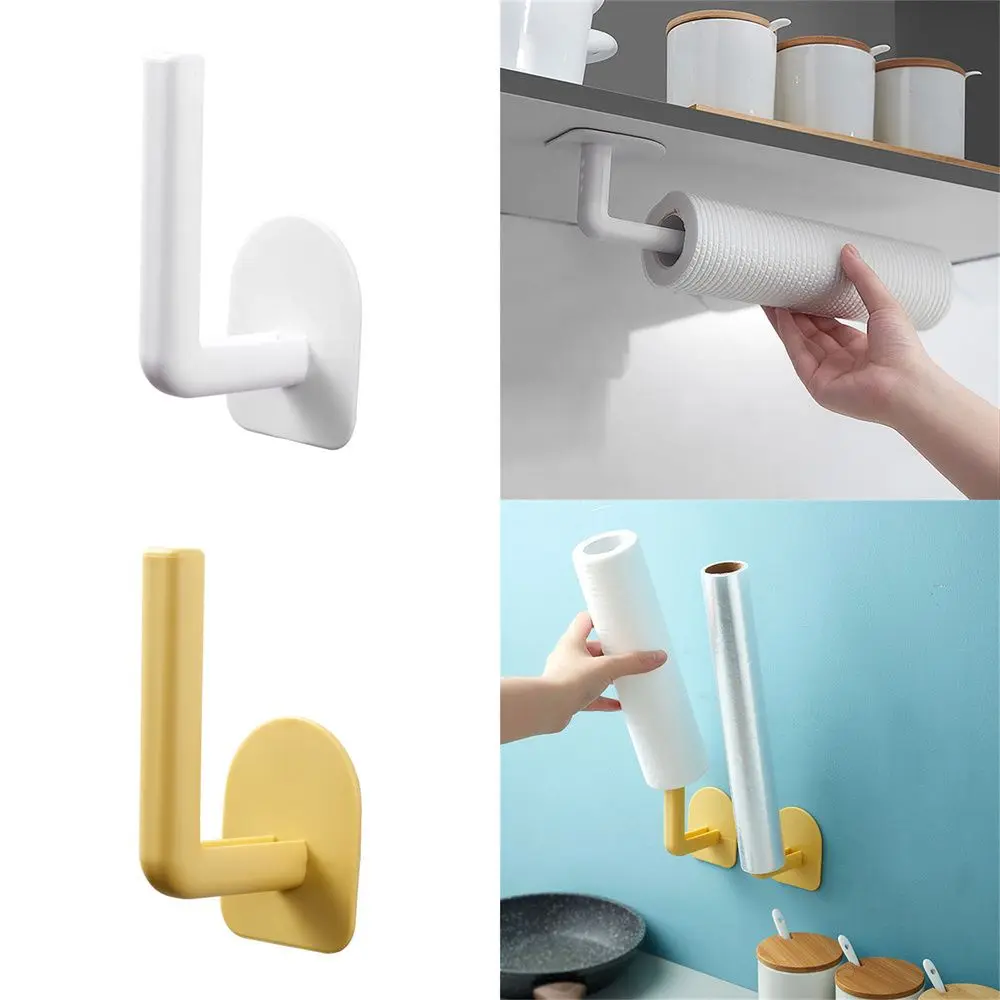 

Cabinet Bathroom Organizer Shelf Kitchen Accessories Roll Paper Holder Self-adhesive Tissue Hanger Towel Storage Rack