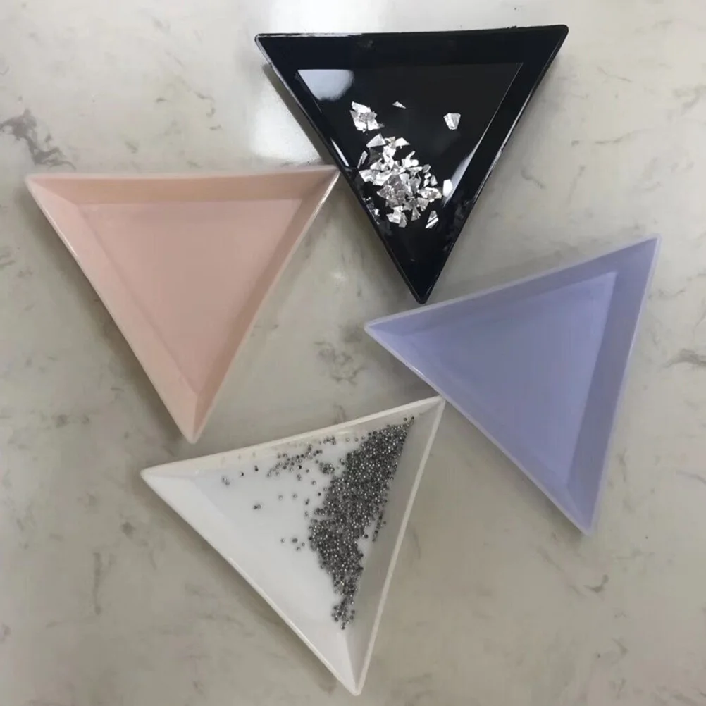 80 шт. треугольные пластины для ногтей маникюрные лотки хранения инструментов