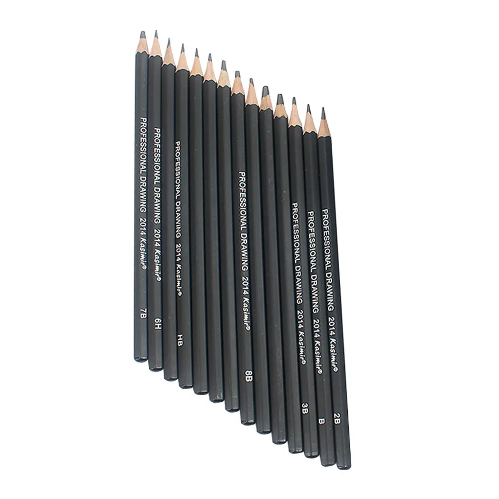 

Черная деревянная ручка для рисования, 14 шт./компл., карандаш для художников, студентов, эскизов, портретов, письма, 12-6h