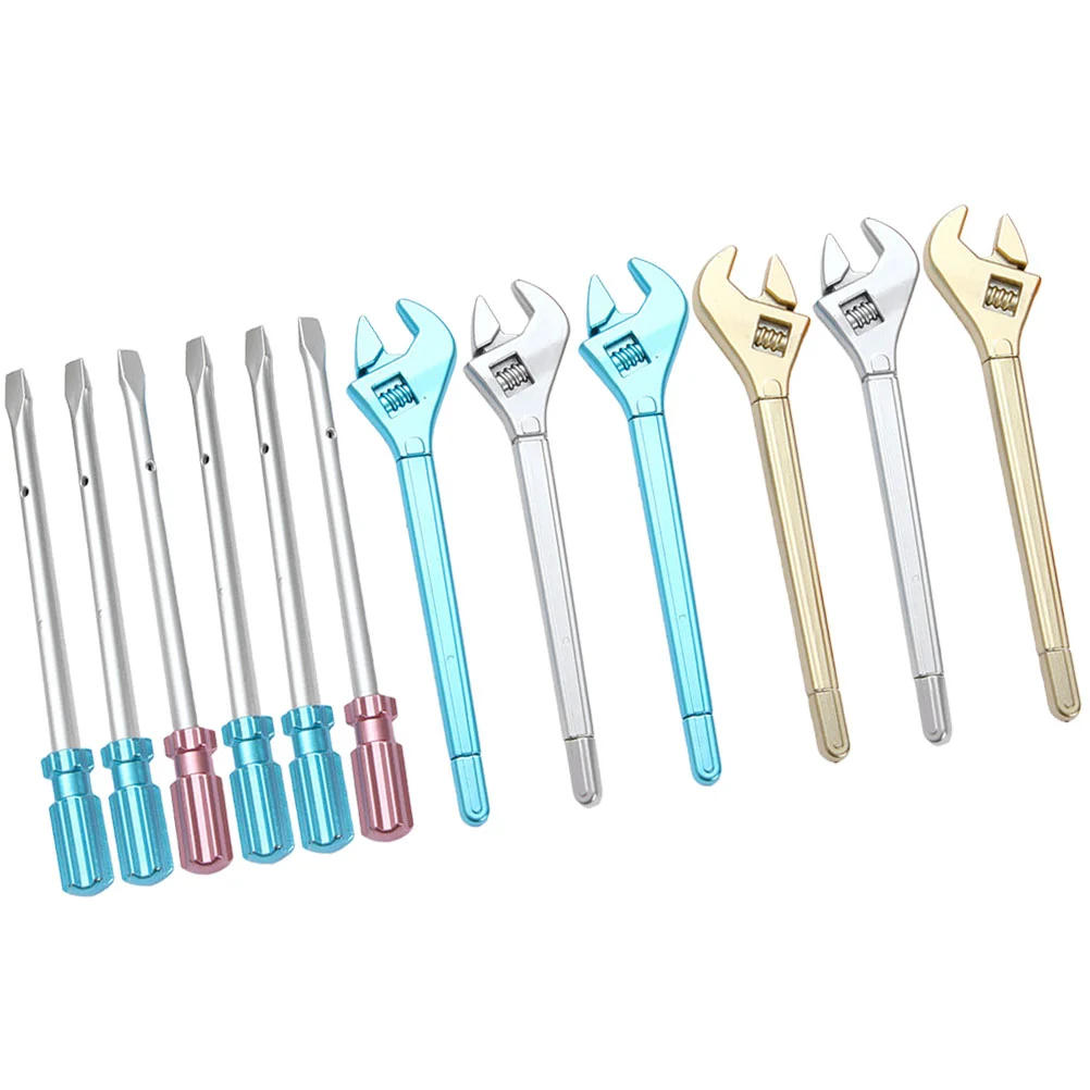 

12 Pcs Multi-function Ink Pens Decorative Screwdriver Sign Writing Funny Tool Shaped Wrench