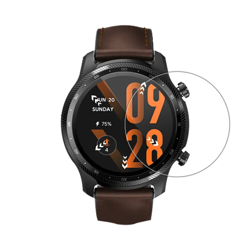 Защитная пленка из закаленного стекла для часов Tic Watch pro x