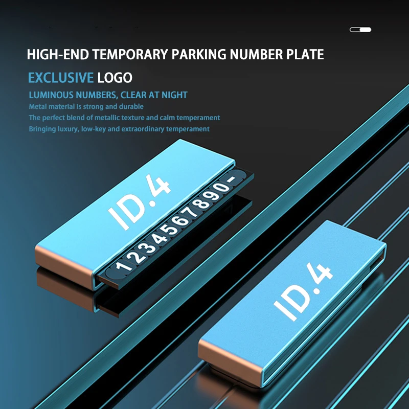 Металлическая табличка с номером для VW ID4 Crozz ID 4 X