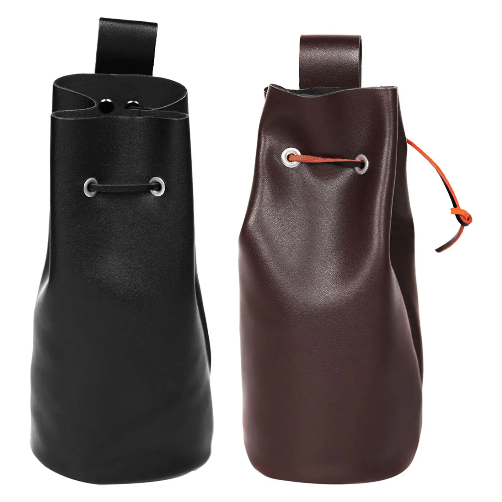 

Artificial Leather Drawstring Pouch Belt Costume Accessory Carry Gadget Bag