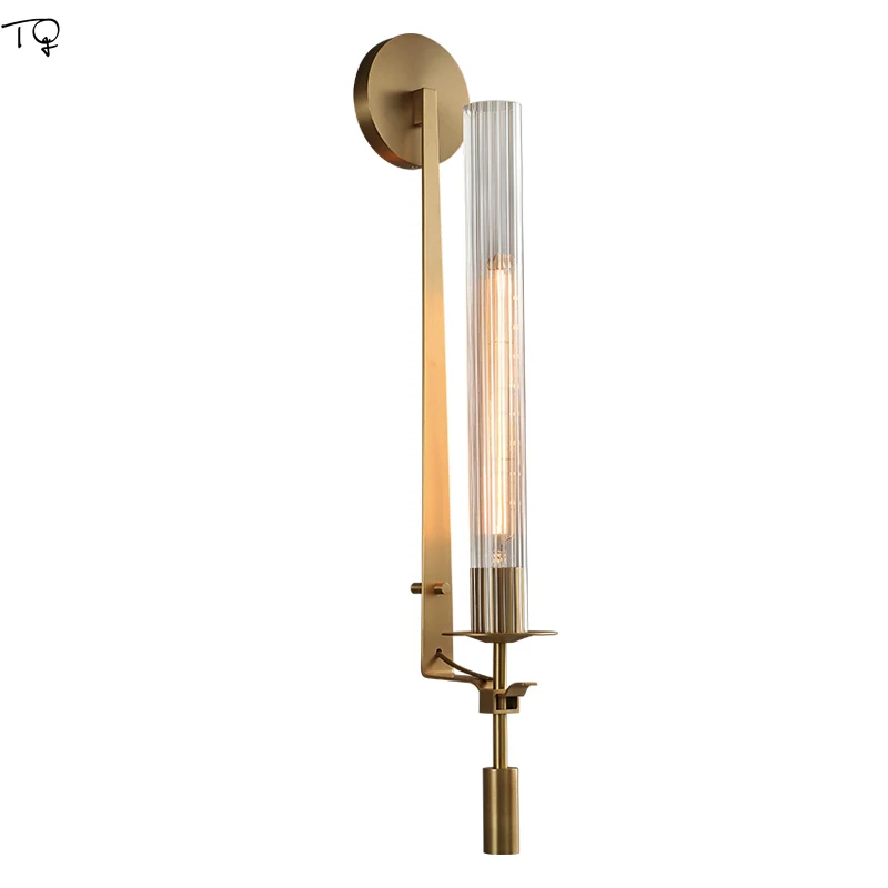 

Classical Luxury Copper Wall Lamp Led E27 Designer Wall Mounted Living/Model Room Porch Background Bedroom Bedside Corridor Cafe