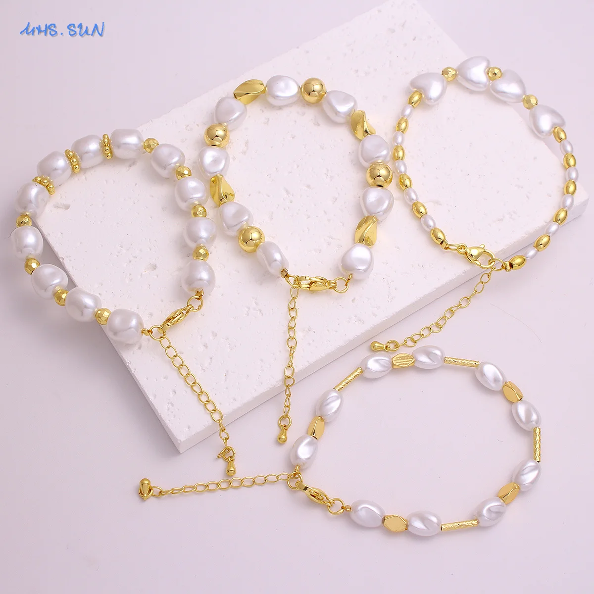 MHS.SUN элегантные ожерелья с искусственным жемчугом комплект браслетов в форме