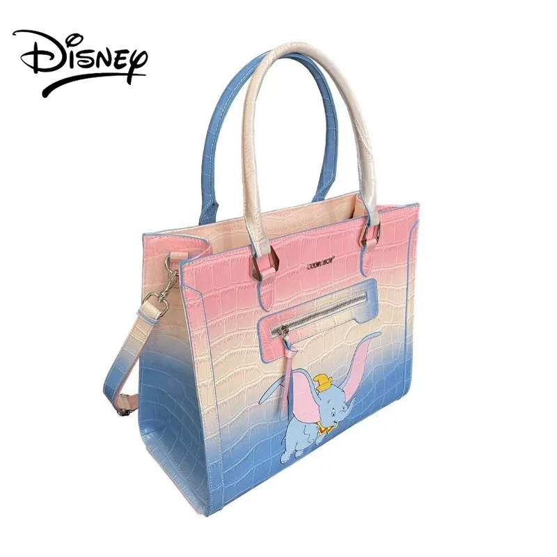 Disney Dumbo Shoulder Bag Women's Bag Cultivar Large Capacity Gradual Change Blue Pink Crossbody Handbag Women's New