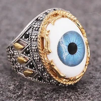 new mysterious eye ring european and american creative mens two color retro ring