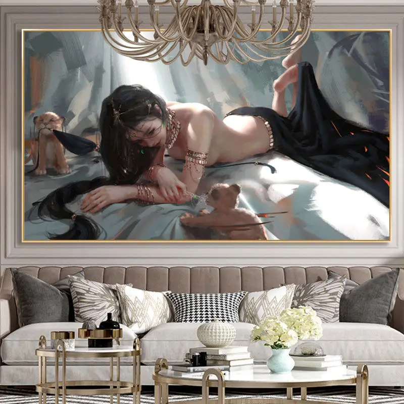 

5D Diamond Painting Cross Stitch Full Diamond Cartoon Stick-on Crystals Painting Living Room Bedroom Kit Diamond Art Home Decor
