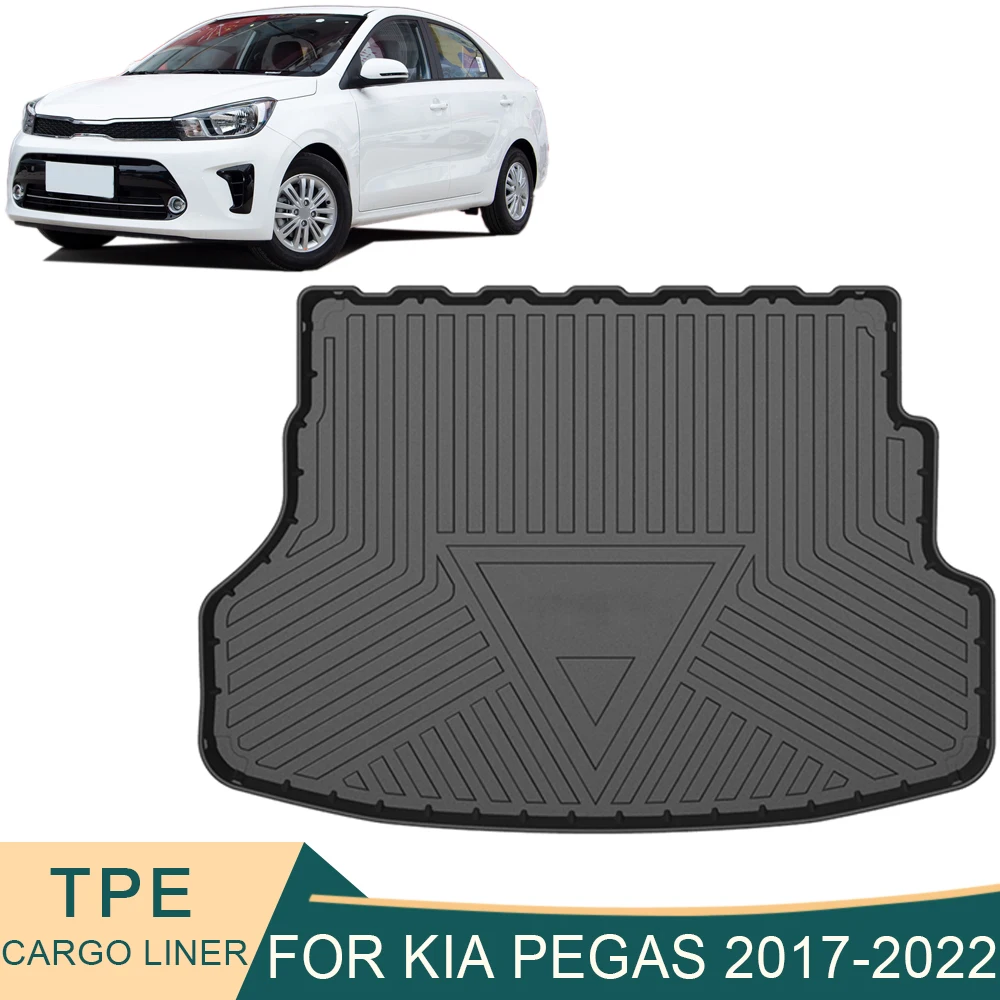

For Kia Pegas AB 2017-2022 Auto Car Cargo Liner All-Weather TPE Non-slip Trunk Mats Waterproof Boot Tray Trunk Carpet Accessory