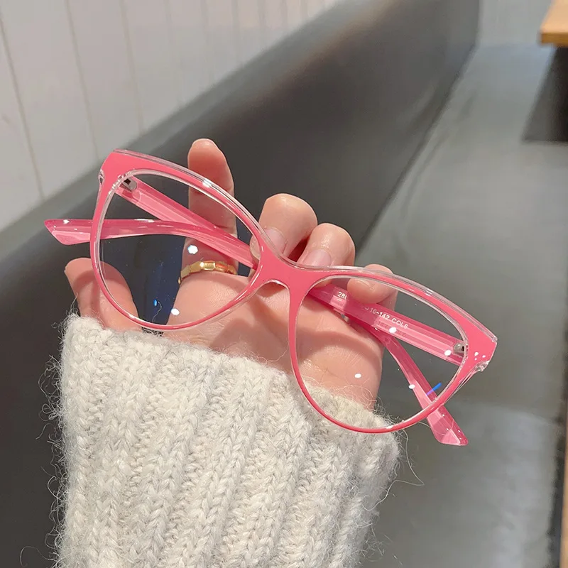

Cat Eye Eyeglasses Frames For Women Simple Designer Blue Light Blocking Glasses Computer Mobile Goggles Ladies Fashion Eyewear