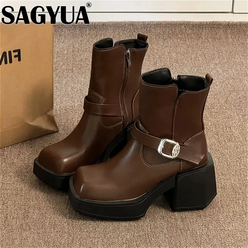 Ботильоны на платформе женские плюшевые зимние туфли Челси дизайнерские высоком