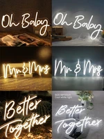 better together led neon sign indoor wall lights party wedding shop window restaurant birthday decoration warm white