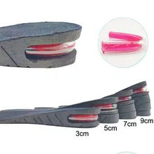 3-9cm Height Increase Insole With Air Cushion Height Lift Taller Support Absorbant Foot Pad Adjustable Cut Shoe Heel Insert