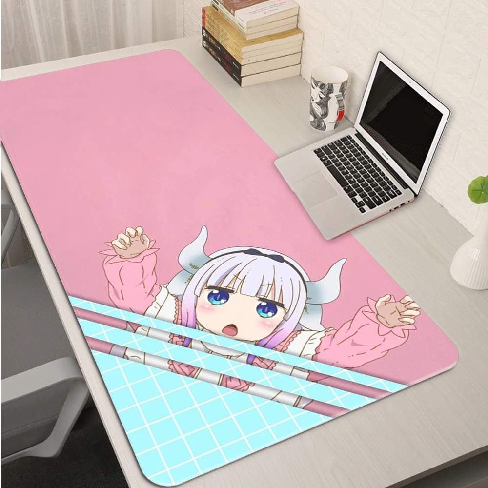 

Kanna Cute Mouse Pad Anime Large Mousepad Gamer Computer Kawaii Keyboards Pink Table Mat Kawaii Desk for Teen Girls for Bedroom