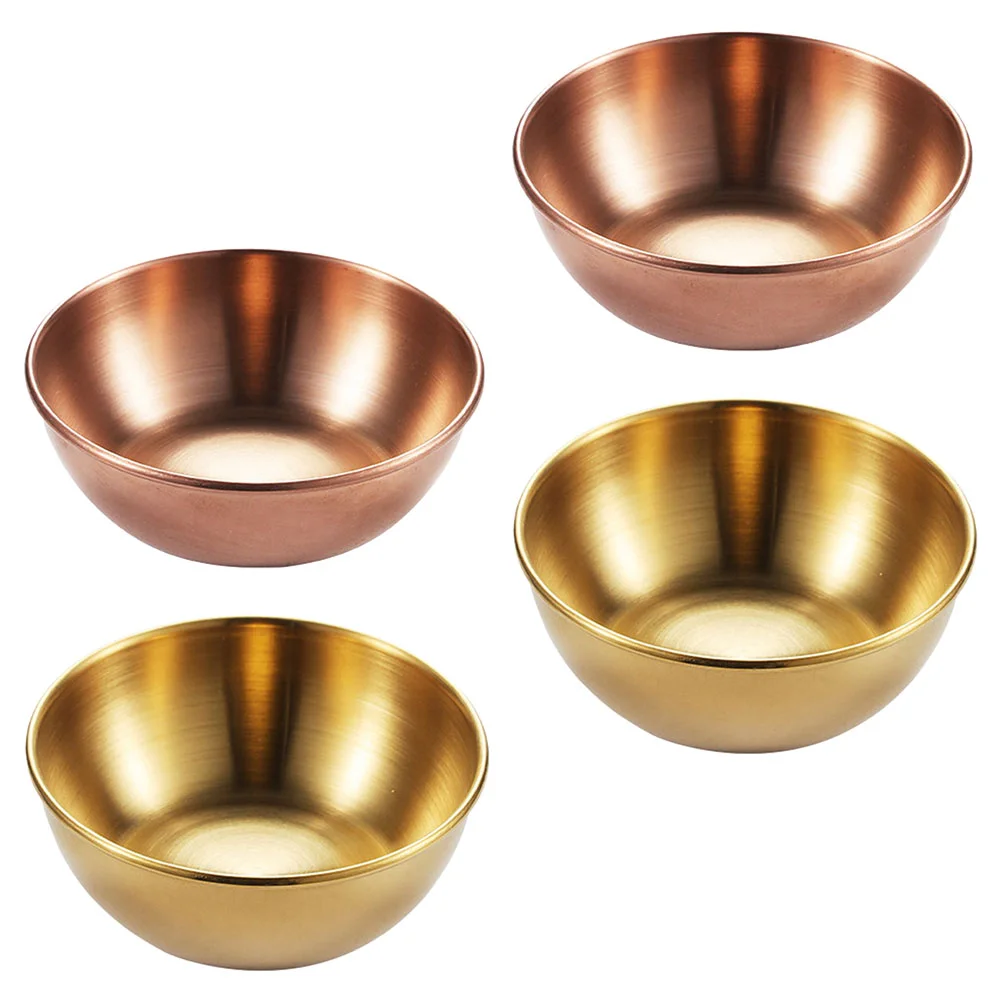 

Sauce Dishes Dish Bowls Stainless Steel Dipping Seasoning Soy Plates Plate Bowl Cups Serving Appetizer Pinchdesserttray Metal