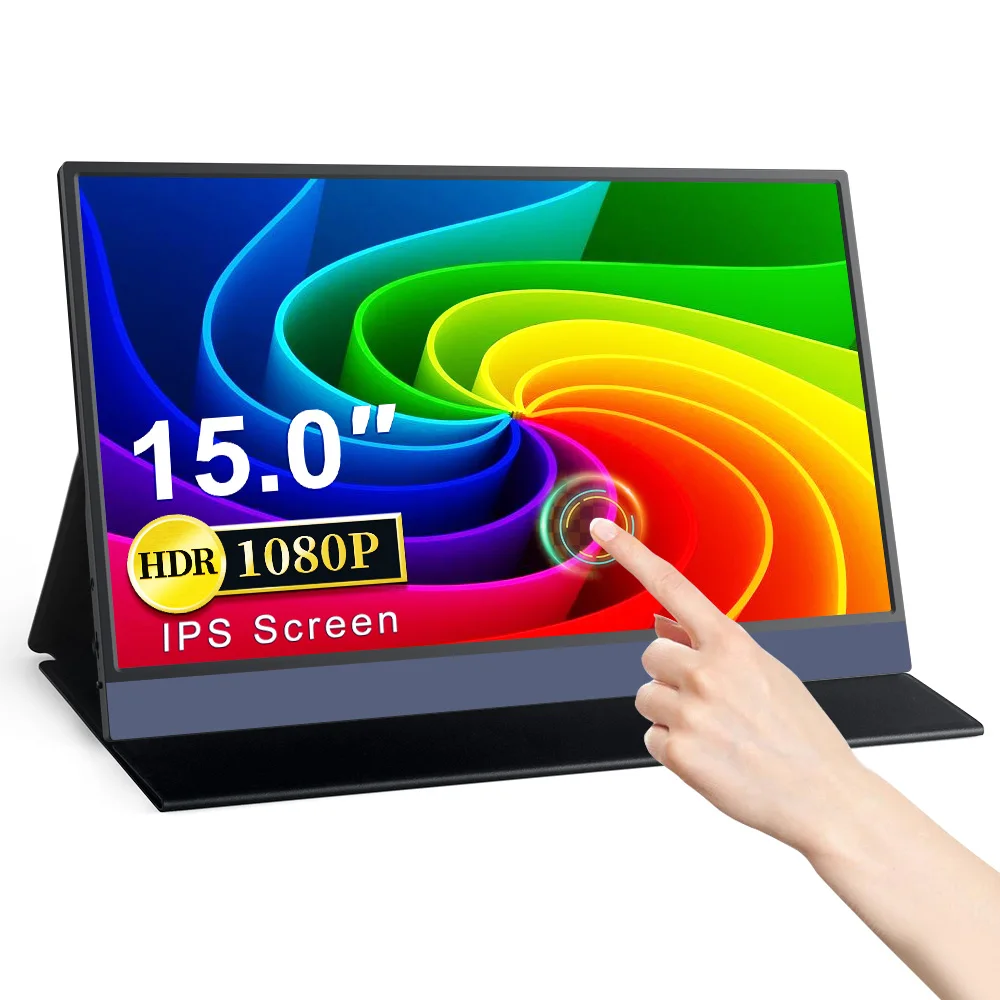 

15 Inch Wireless IPS Monitor Portable Lcd Touch Screen Type C HDMI-Compatible For Switch PS5 Xbox Macbook iPhone Gaming Laptop