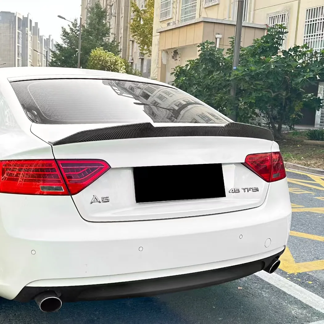 Фото Новый спойлер для Audi A5 B8 2008-2016, заднее антикрыло из ABS-пластика, аксессуары для внешнего аэродинамического стайлинга, декоративная наклейка PSM, для двухдверного автомобиля. №4