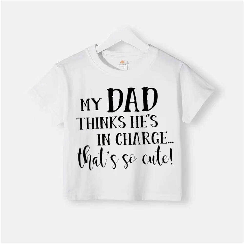 Хлопковая футболка унисекс с короткими рукавами и мультяшным принтом для детей