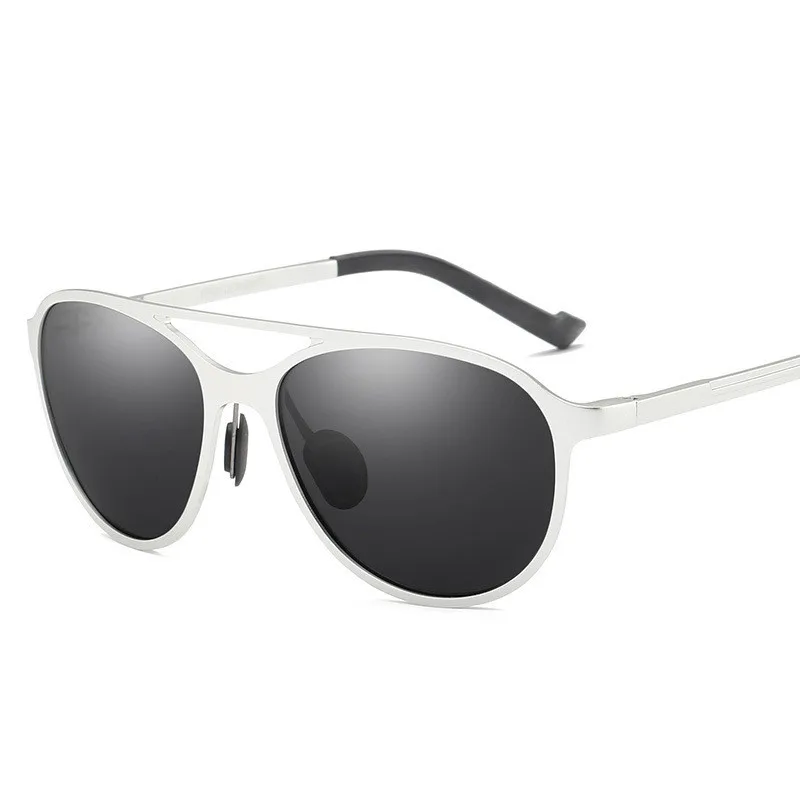 

Polarized Sunglasses Men Double Bridge Aluminium Magnesium Sun Glasses Anti Glare De Sol Masculin 8655 Vintage Style
