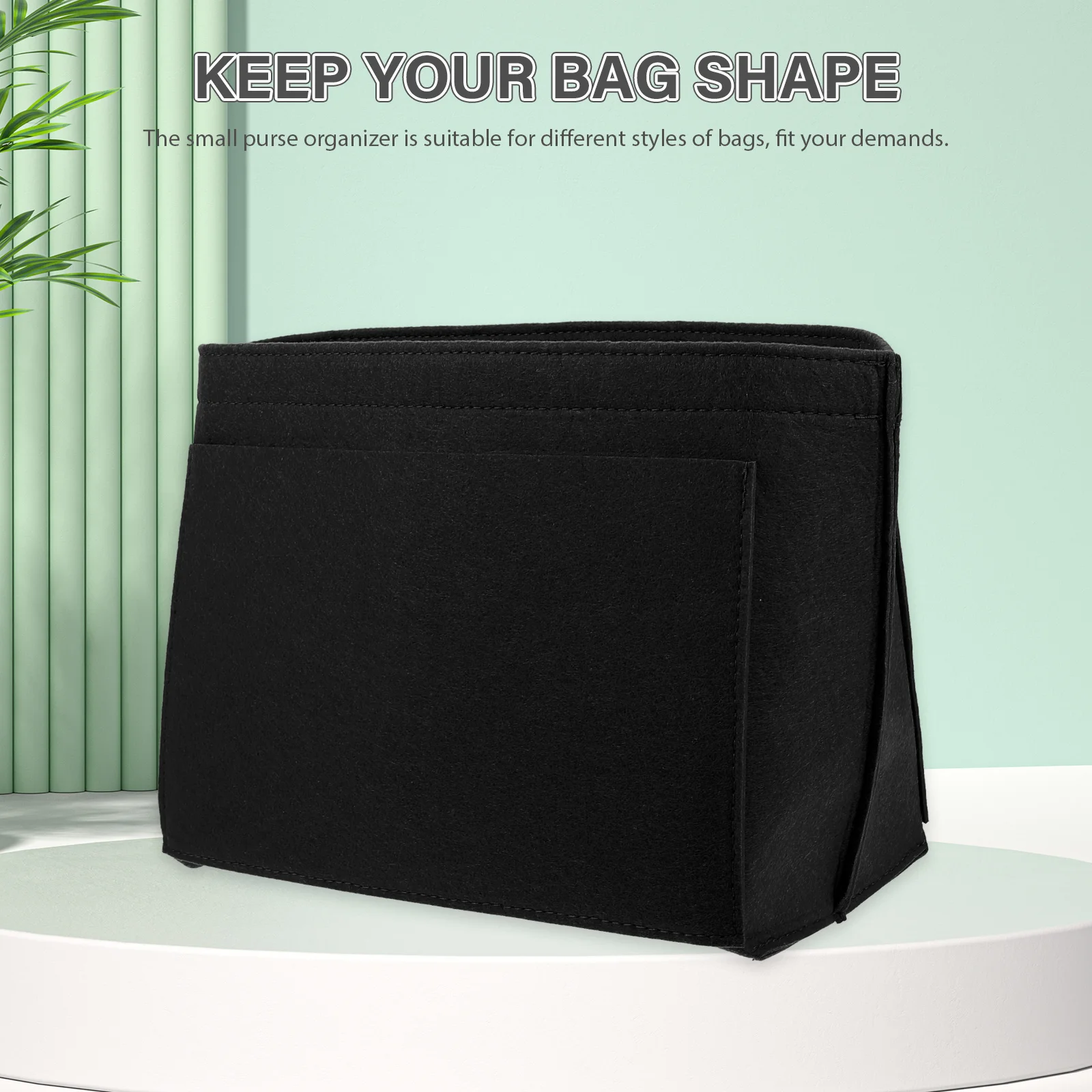 Фетровый кошелек-органайзер косметичка-вставка маленькая сумка-вкладыш женская