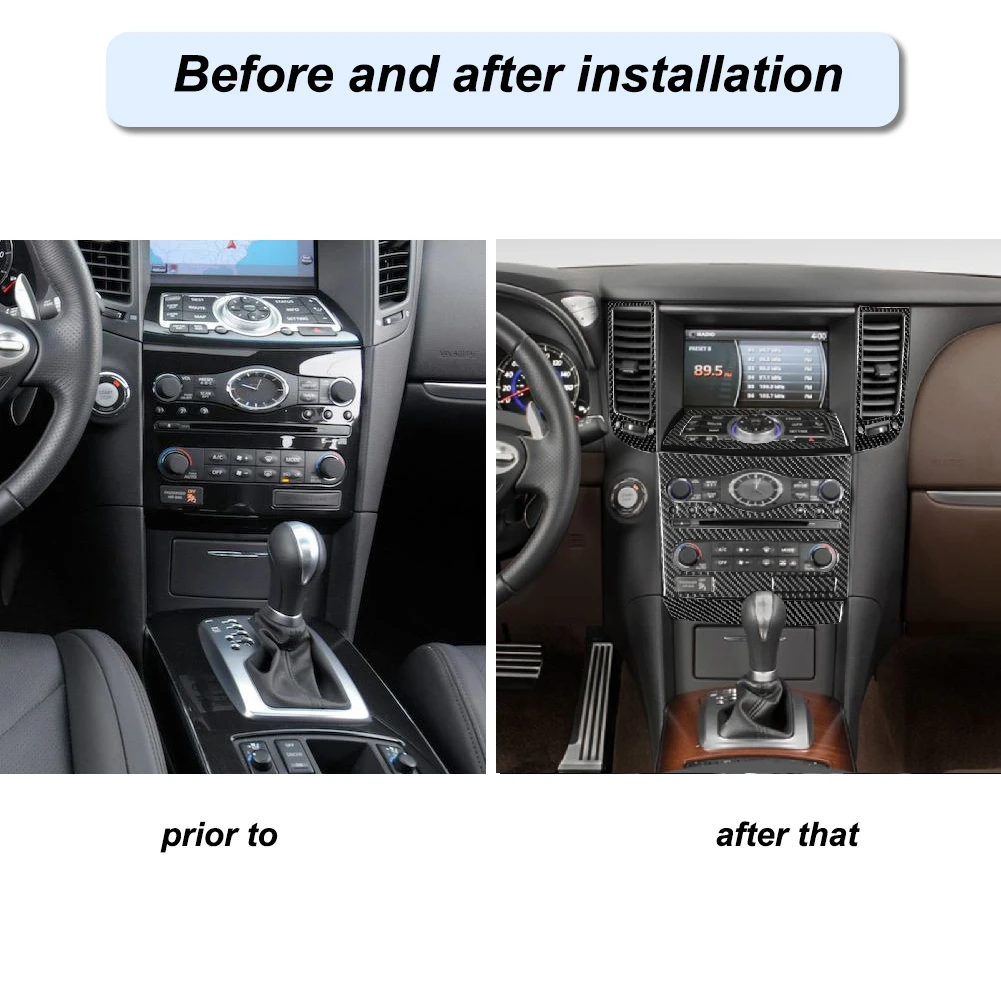 Наклейки из углеродного волокна для Infiniti FX 2009-2013 QX70 2014-2017 панель управления