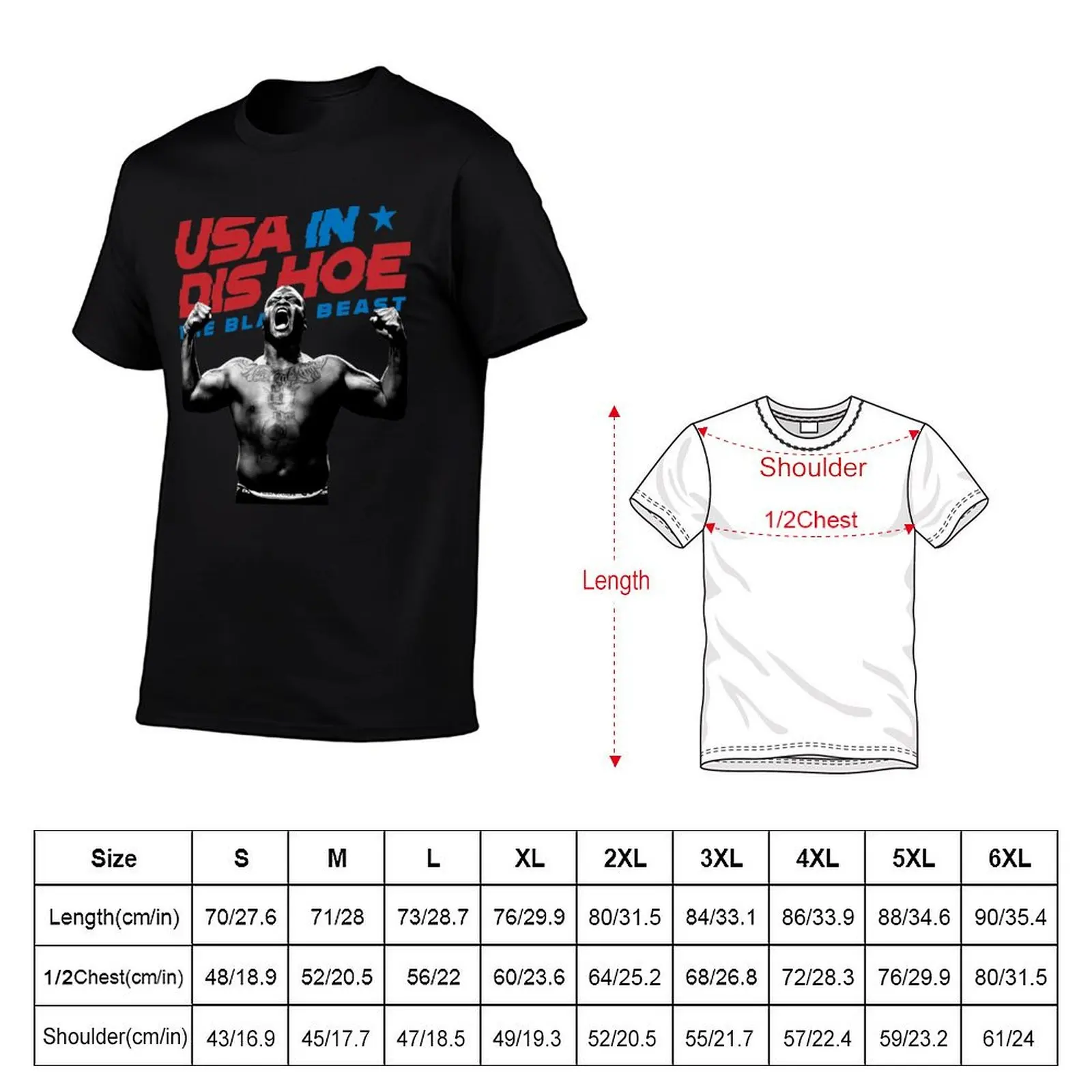 Футболка Derrick Lewis USA IN DIS HOE The Black Beast, удобная рабочая футболка для мужчин (art.: 3920dbeb86f19) - 3920dbeb86f19