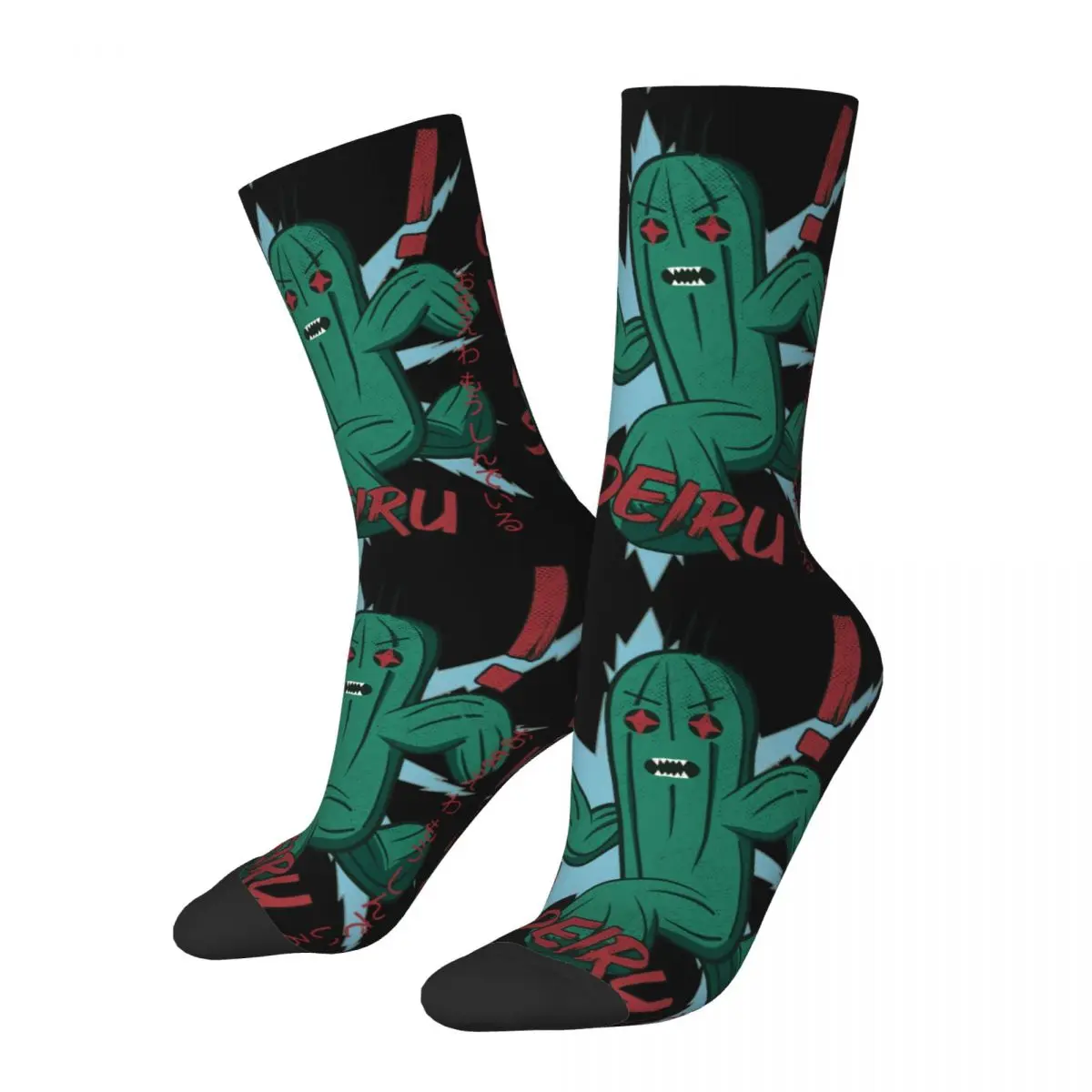 

Funny Crazy Sock for Men Funny Cactuar Hip Hop Harajuku Final Fantasy XIV Game Happy Seamless Pattern Printed Boys Crew Sock
