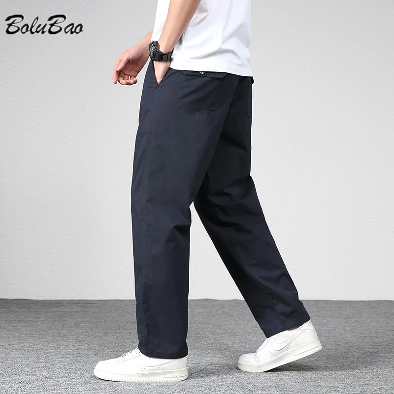 

BOLUBAO 2022 NEW Men's Casual Pants Multi-pocket Workwear Straight Pants Slim Fit Fashion Pants for Men