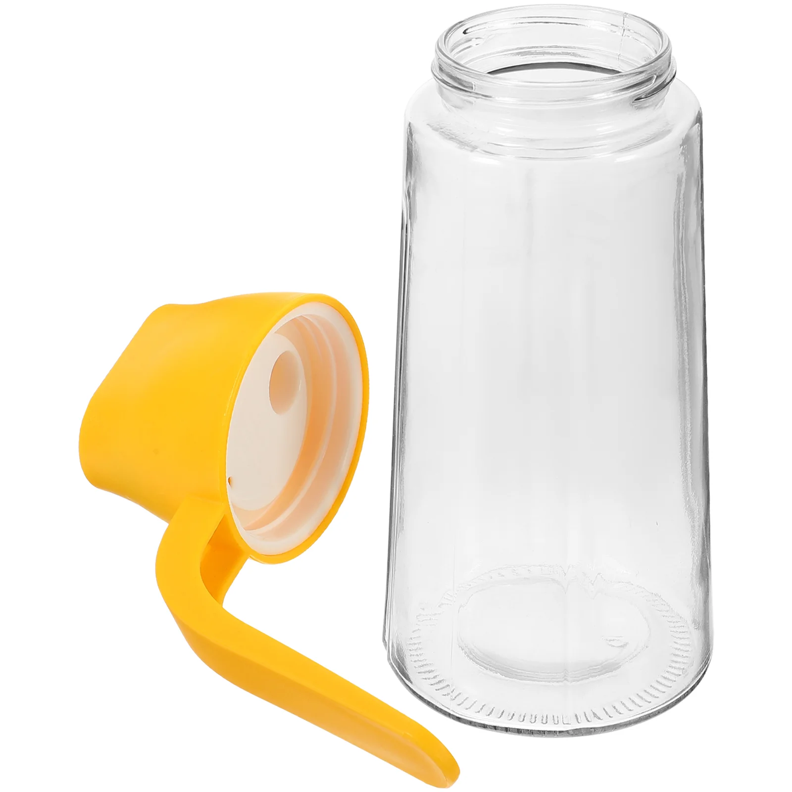 

Oil Dispensing Bottle Glass Containers Oil Dispenser Clear Container Automatic Opening Closing Oil Bottle Multifunction Oil Jar