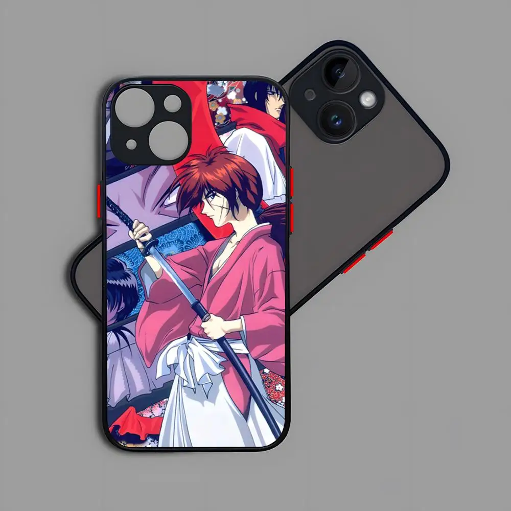 Чехол для телефона Potdemiel-Himura Kenshin матовая прозрачная задняя крышка iPhone 16 15 14 13 12 11