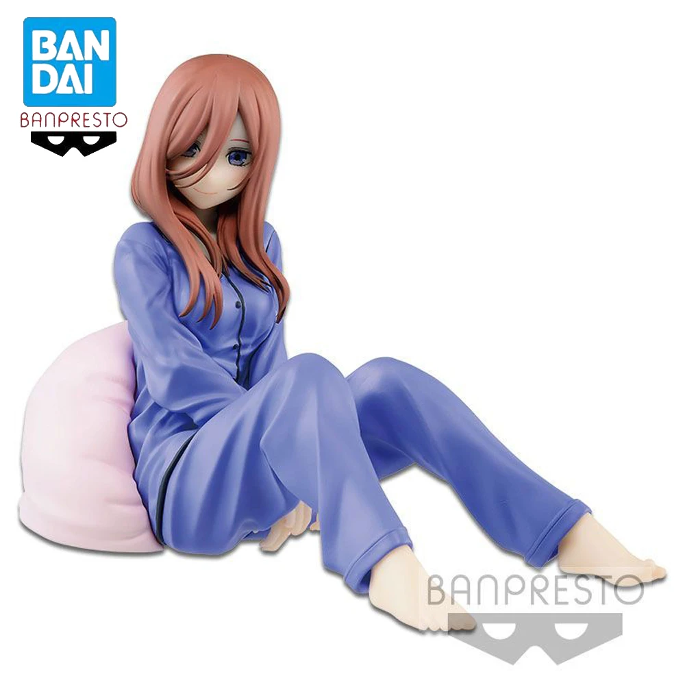 

11CM Nakano Miku Anime Figure Original Banpresto Pajamas Style The Quintessential Quintuplets Collection Model Toy Birthday Gift