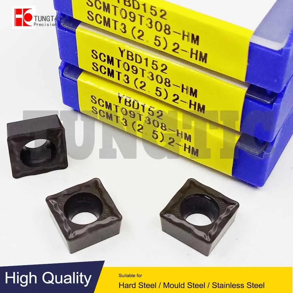 

SCMT09T308-HM YBD152 Milling Cutter CNC Tool Lathe Machining Tools Lathe Cutting Tool Metal Turning Tools Inserts SCMT 09T308