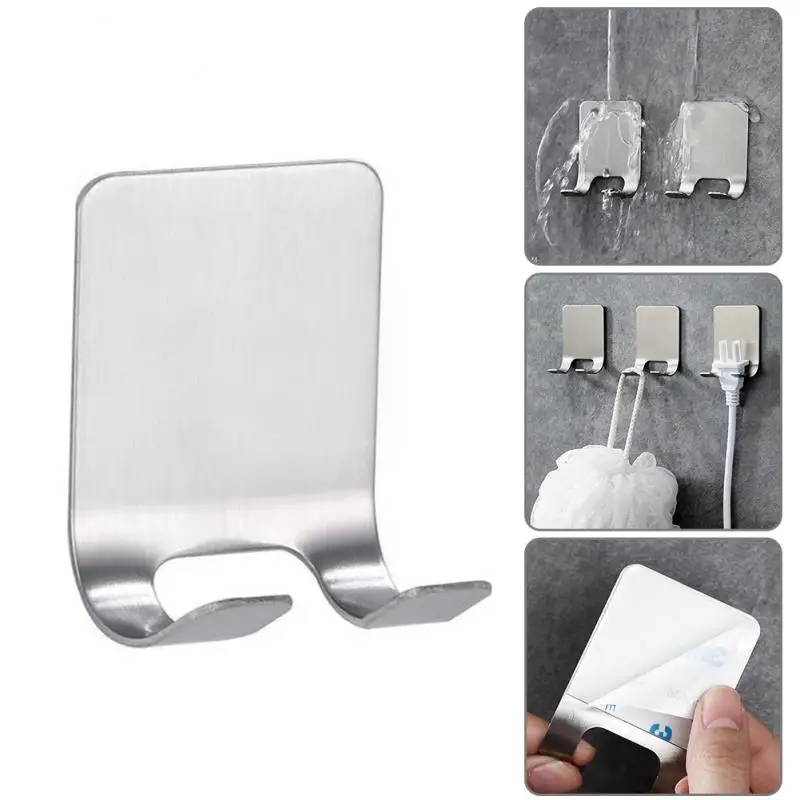 

Shaver Storage Shelf Wall Bathroom Hair Dryer Shaving Razor Storage Hook Stainless Steel Razor Holder Storage Holder Punch Free