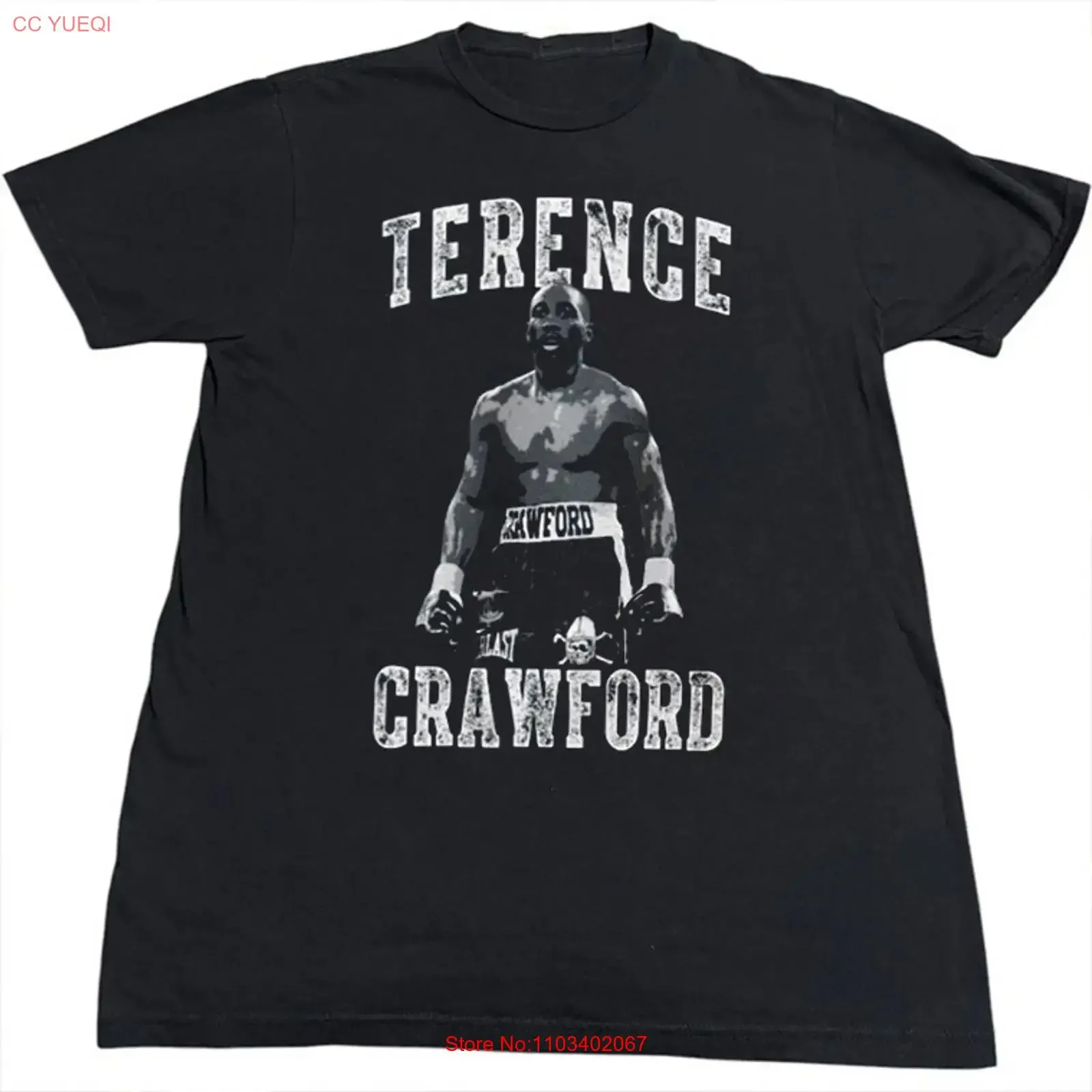 Фото Новая футболка Terence Crawford с графическим принтом для фанатов, размеры S-5XL, UH1791, винтажная, с эффектом потертости, эластичная, дышащая, для повседневной носки. №1