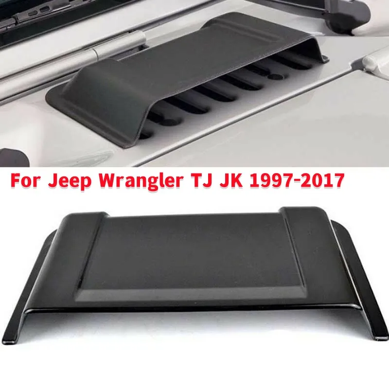 

1 шт., черная крышка для капота автомобиля 1997-2017 Jeep Wrangler TJ JK