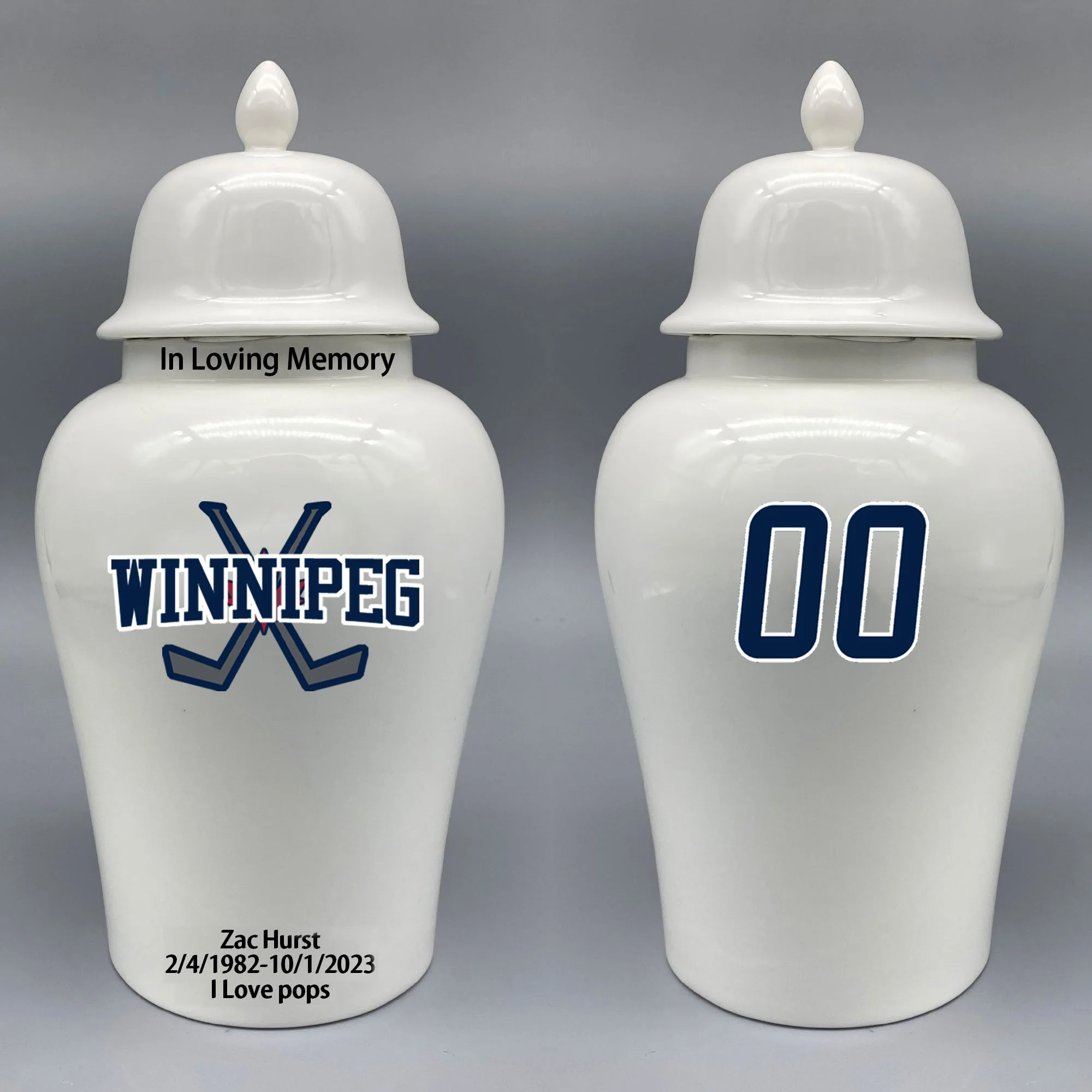 Большая урна для хоккейной урны с тематикой Виннипега Джетс. Пожалуйста пришлите