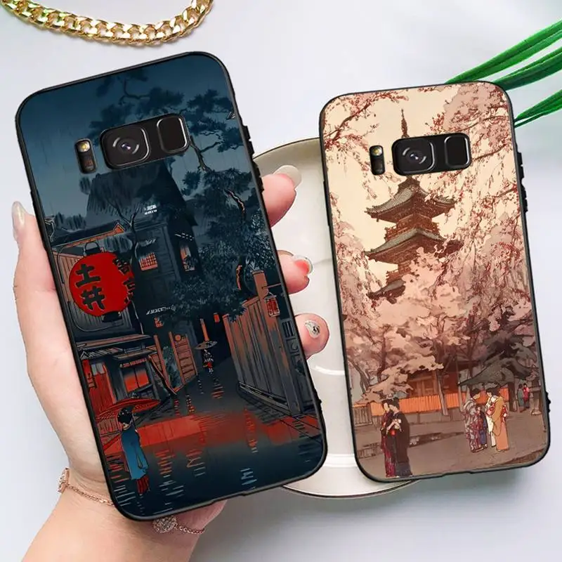 

Japanese Street Scenery Phone Case for Samsung Note 5 7 8 9 10 20 pro plus lite ultra A21 12 72