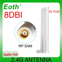 2 4 ghz wifi antenna real 8dbi sma male connector 2 4g antena white aerial 2 4ghz antenne wi fi iot pci card usb wireless router