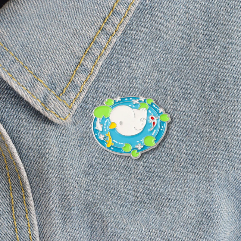 

Cartoon Funny Animal Enamel Pin Personalized Duckling Brooch Lapel Badge Clothes Backpack Fashion Jewelry Gifts for Kids Friends