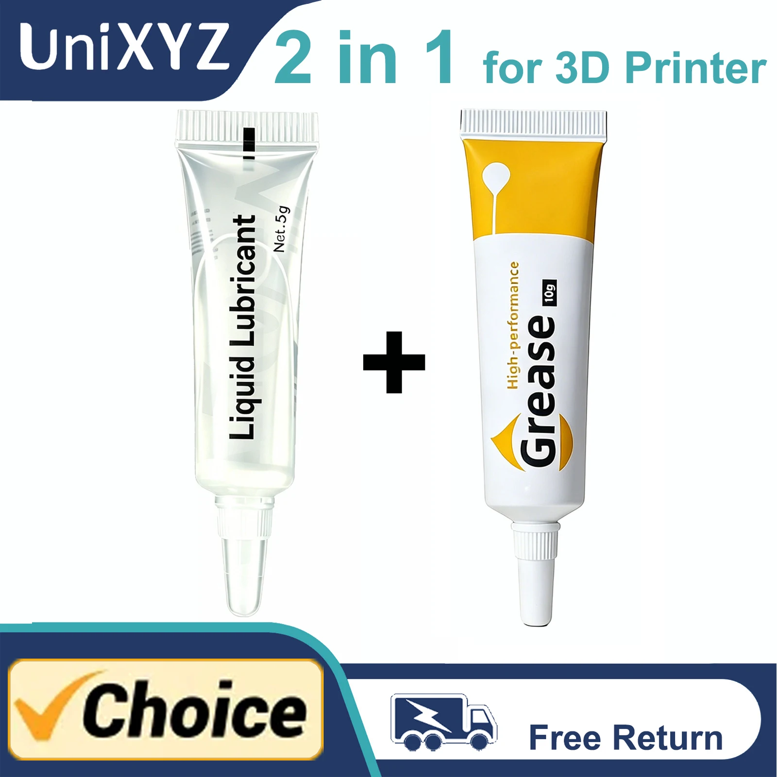 Фото Жидкая смазка и консистентная смазка 2-в-1 для 3D-принтеров Bambu Lab X1 P1 P2 H2D, Creality Ender 3 K1, для подшипников осей X Y Z, безопасная для пластика №1