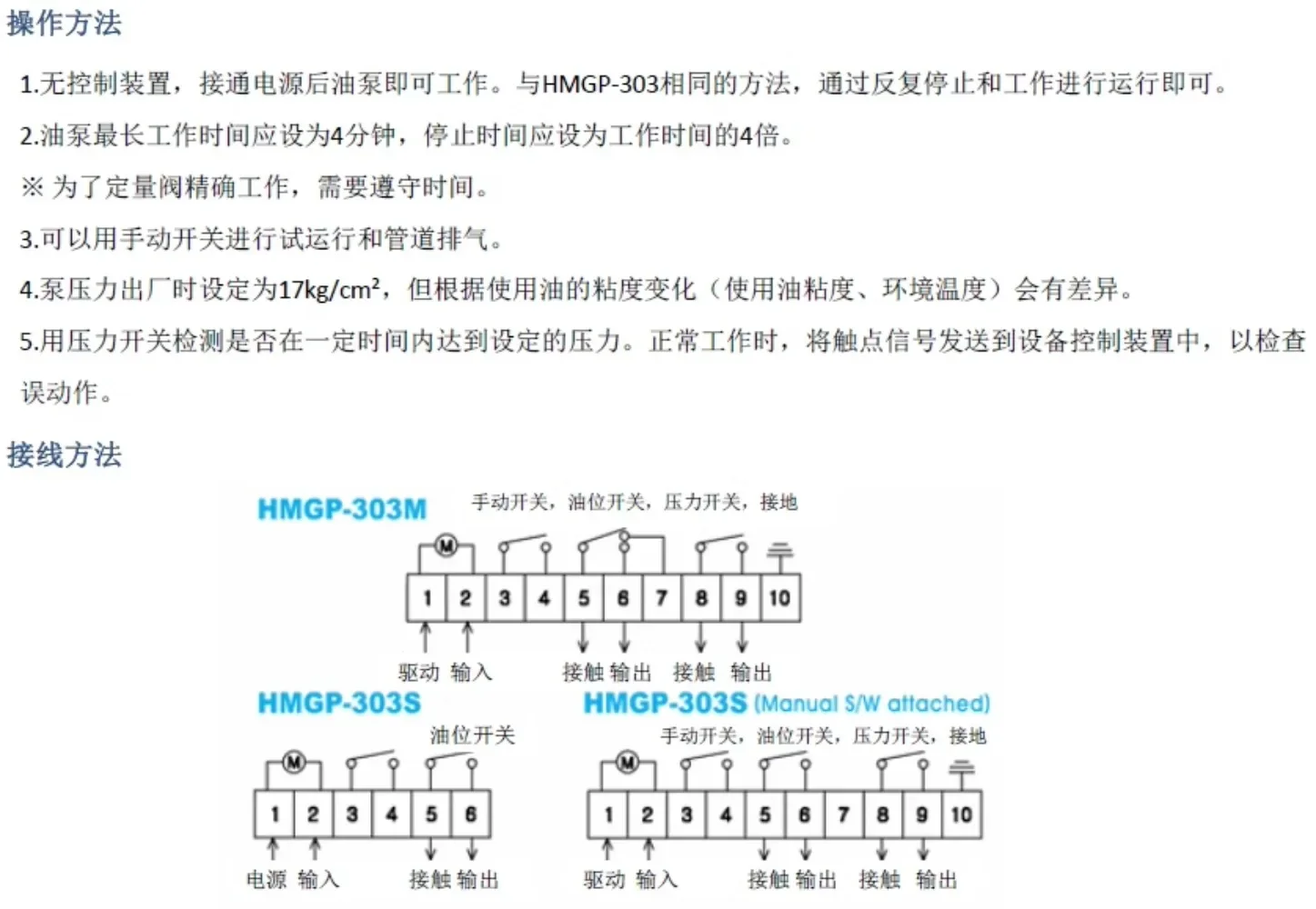 Оригинальный импортный автоматический смазочный масляный насос HMGP-303S