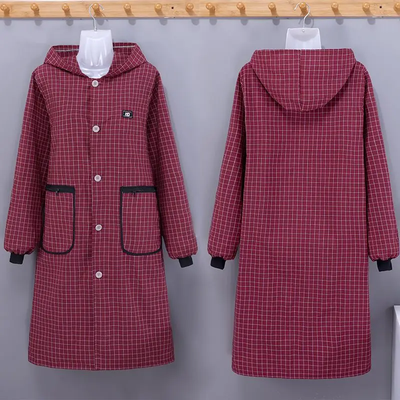 

Extended coveralls wear new kitchen household adult work dirt-resistant summer thin work clothes long-sleeved dust-proof coat