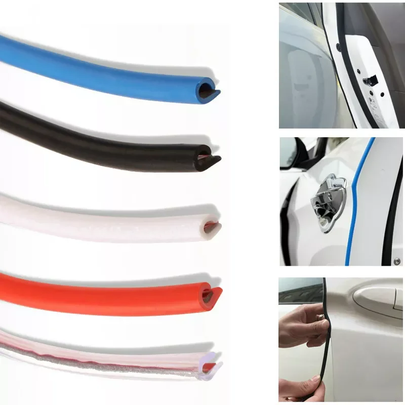 

Car Door trips Rubber Edge Protective Strips Side Doors Car Styling Mouldings Adhesive Scratch Protector Vehicle For Car Auto