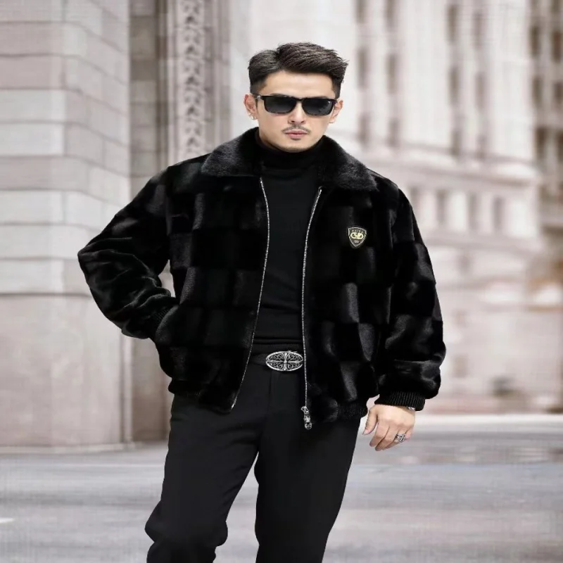 

Marten мужские пальто кладовая куртка из меха норки цельная норка кожаное пальто зимняя куртка с воротником-стойкой меховое пальто Золотая норка