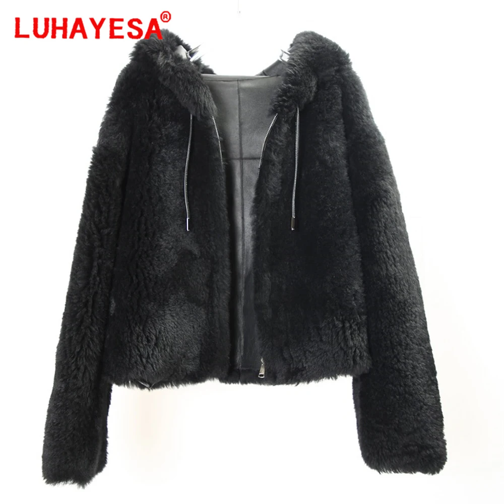 Женская куртка из овчины монгольской базары Повседневная зимняя одежда