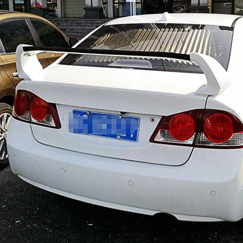 Комплект из 3-х спойлеров для Honda Civic 8-го и 9-го поколений (FD2) 2006-2015: задний спойлер-антикрыло, тюнинг, фиксированное ветровое крыло, диффузор, обвес для автомобиля (art.: 3920da01acba4) - 3920da01acba4