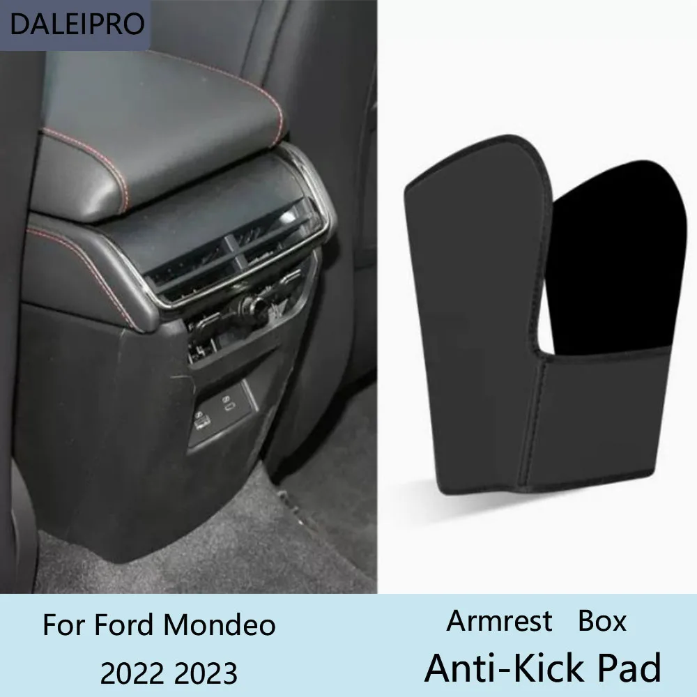 

Car Rear Armrest Box Anti-Kick Pad For Ford Mondeo 2022 2023 Microfiber Leather Protective Cover Accessories